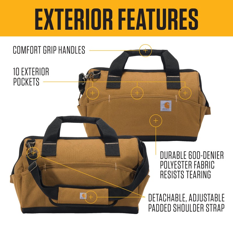 Carhartt Onsite Tool Bag, Durable Water-Resistant, Tool Storage Bag, Midweight,