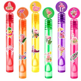 Flamingo Party Favors for Kids – 24PCS Tropical-Themed Bubble Wands, Great for Birthday Supplies, Pinata Fillers, Goodie Bags & Classroom Rewards