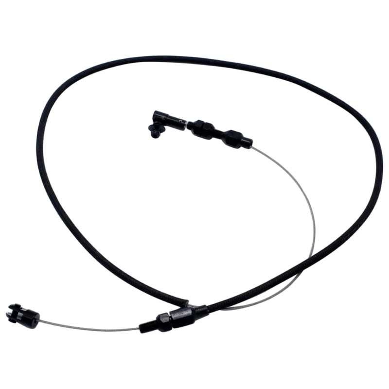 YUCHENSHLP 36" Universal Adjustable Throttle Cable Assembly - Black Braided