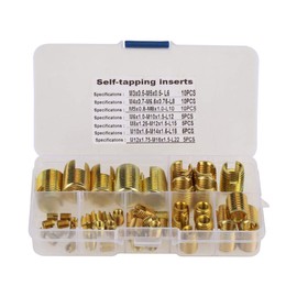 Wal front Self-Tapping Helicoil Wire Thread Inserts Recoil Packet Repair Tool Heat Resistant Corrosion Resistant High Hardness Universal M3/M4/M5/M6/M8/M10/M12 2D 50pcs
