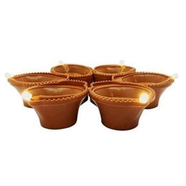 Indirang Led Water Sensor Diyas ( Pack of 12)