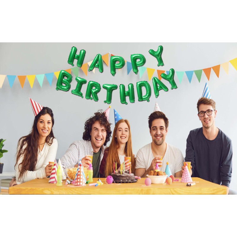 16 Inch Green Aluminum Foil Birthday Balloons for Birthday Party