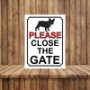 PLEASE CLOSE THE GATE METAL SIGN FRENCH BULLDOG DOG THEME