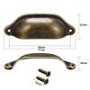 10pcs Brass Door Cabinet Handles Antique Knobs Drawer Shell Pull