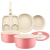 Ceramic Pots and Pans Set Non Stick, 7 Pcs Nonstick