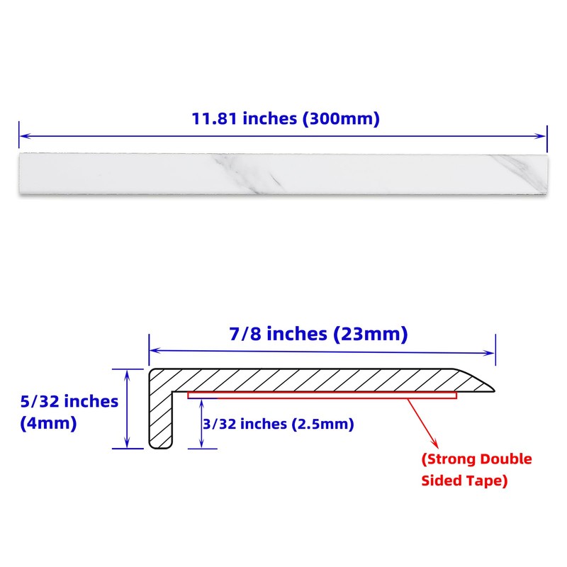 Tilingview 10 Pcs Peel and Stick Tile Trim Edge, Self-Adhesive