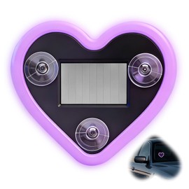 Car LED Ambient Light, Solar-Powered Heart-Shaped LED Neon Light, 5 Modes, IP65 Waterproof, Romantic Cars for Night Driving, Heart Car Accessories for Christmas, Valentine's Day, Anniversary