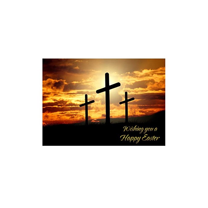 Religious Easter Greeting Card - Landscape