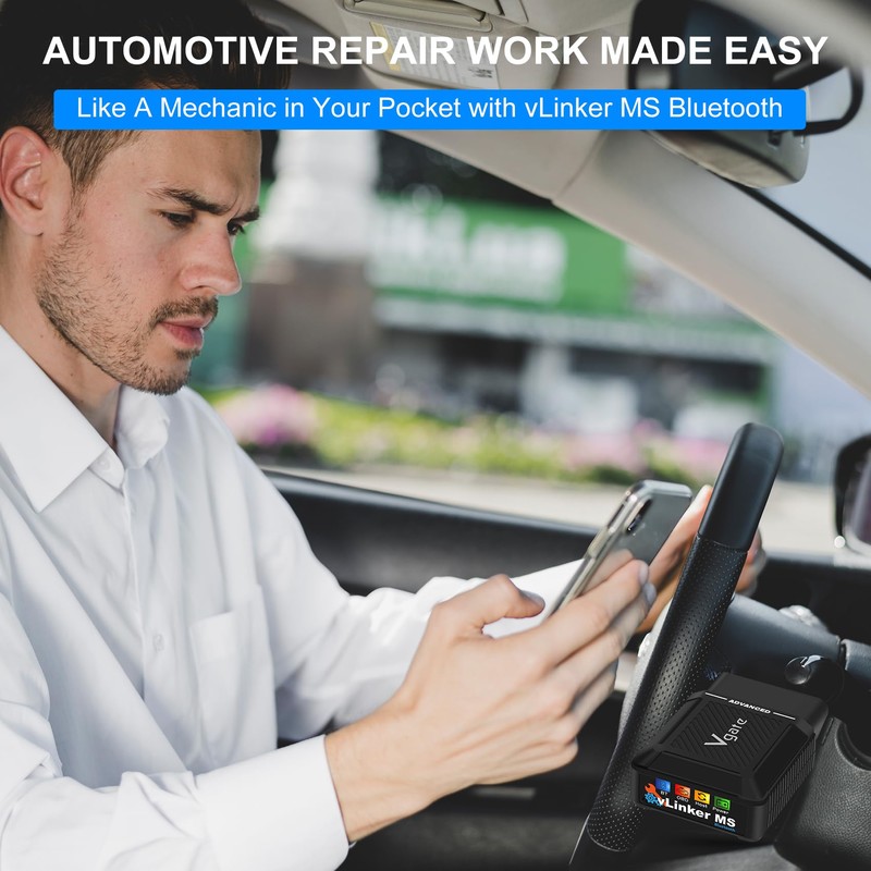 V-gate vLinker MS Bluetooth (MFI) Adapter OBD2 Diagnostic Scan Tool
