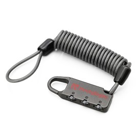 Henry Begins DLK120 16835 Daytona Motorcycle Seat Bag Compatible Padlock Wire Length 47.2 inches (1200 mm) Dial Lock Curl Cord Type