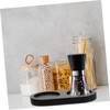 Alipis Black Wooden Salt and Pepper Mill Tray, Pepper Mill