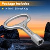 KPALAG Upgraded Stainless Steel 5/16'' Square Hydrant Key, Sillcock Water
