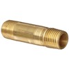 Anderson Metals-56113-0224 Brass Pipe Fitting, Long Nipple, 1/8" x 1/8"
