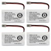 Kastar 4-Pack BBTY0651101 Model BT1007 Cordless Phone Battery for Uniden