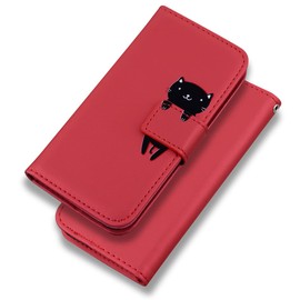 CASAFUNY AQUOS R9 Case Folio Stylish Cover Aquos R9 Case Shockproof Luxury PU Leather Mobile Cover Aquos r9 Case Notebook Type Lightweight Portable Case Aquos r9 Case Notebook Type Cute Animal Pattern