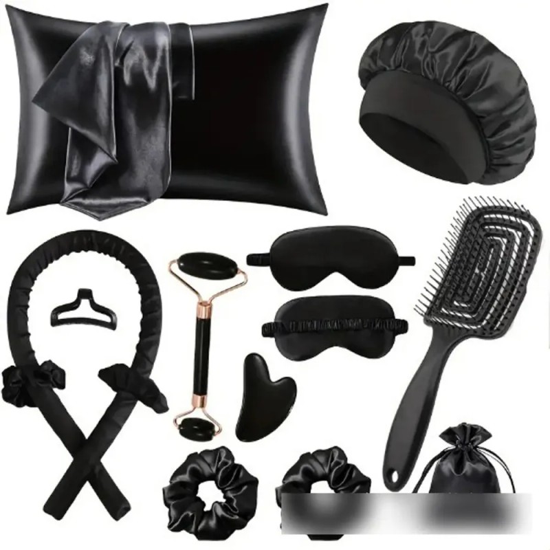 Kit De Cuidado De Belleza Rosa: Rodillo Facial + Cojín