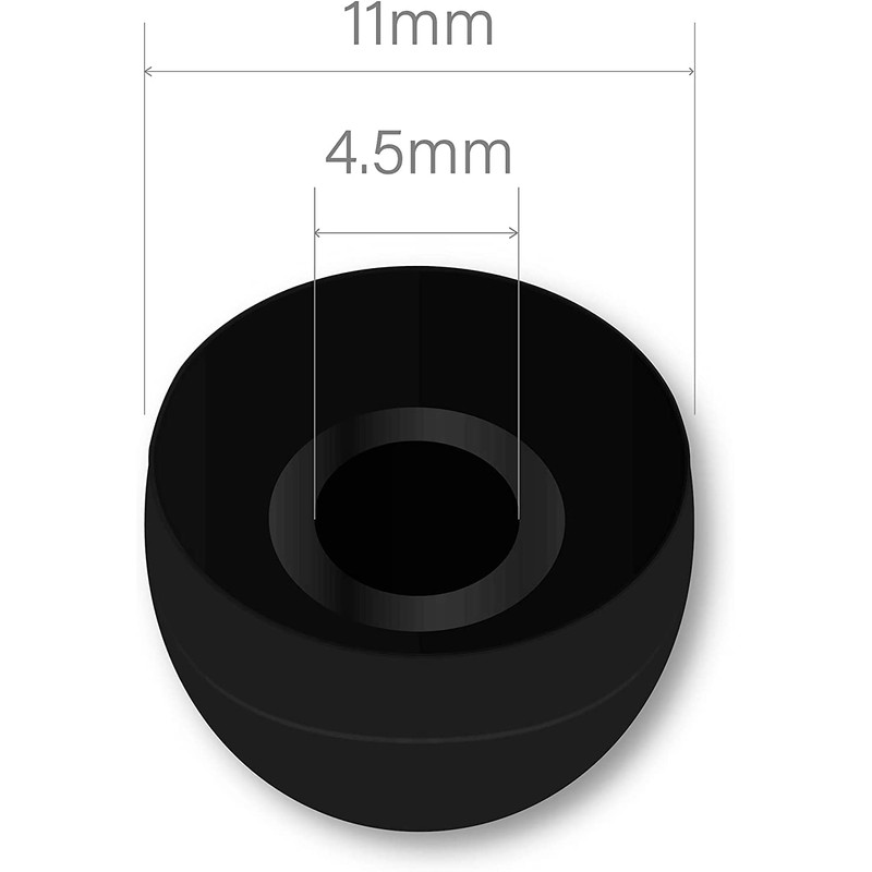 Earbudz 10 Pairs Silicone Medium Replacement Earbud Ear Tips (Clear)