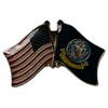 USA & Navy Ship Wavy Flags Motorcycle Hat Cap Lapel