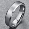 Cloyo Brushed Tungsten Carbide Wedding Band Ring Comfort Fit Wedding