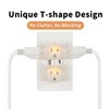 GOMEN 3-Outlet Grounding Adapter, Heavy Duty 3 Way Plug Adapter,