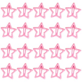 20 PCS Y2K Star Hair Clips,Kawaii Pink Metal Snap Barrettes, Small Star Hairpins for Women, Cute Hair Accessories