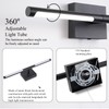 Litaddscen 24 Inch Black LED Bar Bathroom Vanity Light,360° Rotatable