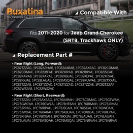 Buxatina 2PCS Rear Right Passenger Side Fender Flares Kit for Jeep Grand Cherokee SRT8 Trackhawk ONLY 2011-2020 2PCS Rear Right Wheel Flares Kit Replace# 1PC82TZZAG 1PC76TZZAJ