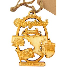 Maryland Ornament Handmade Wooden Christmas Tree Home Decoration