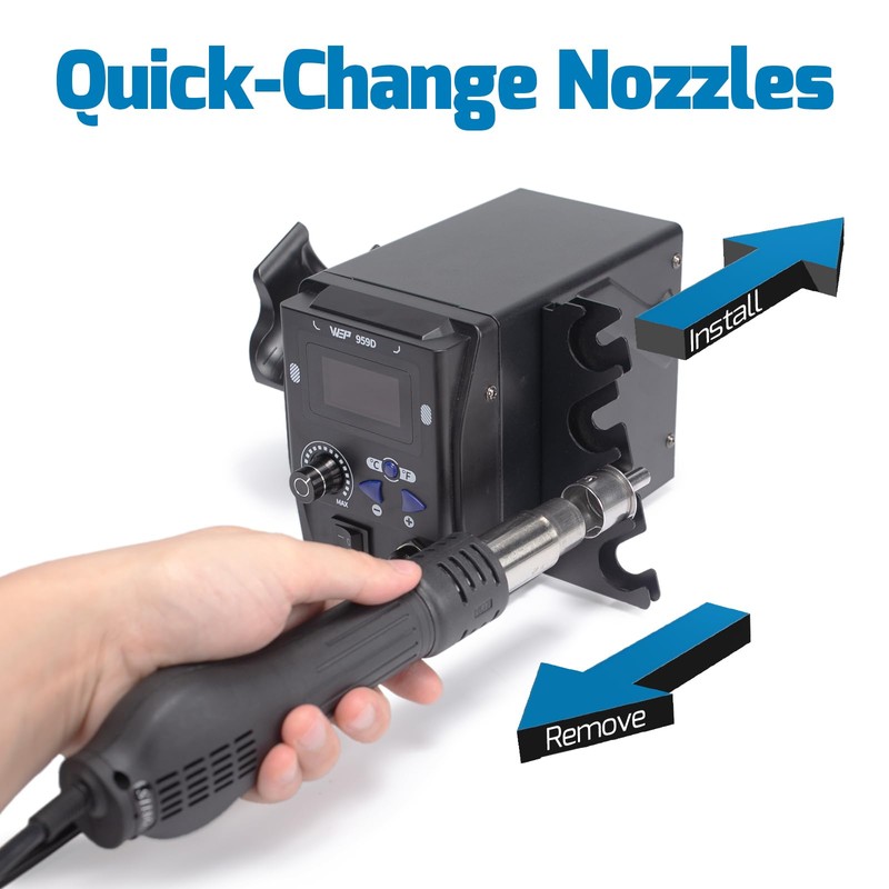 WEP 959D Hot Air SMD Soldering Rework Station with Quick-Change