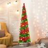 senlleo 5FT Artificial Christmas Tree Pop Up Christmas Tree ，Tinsel