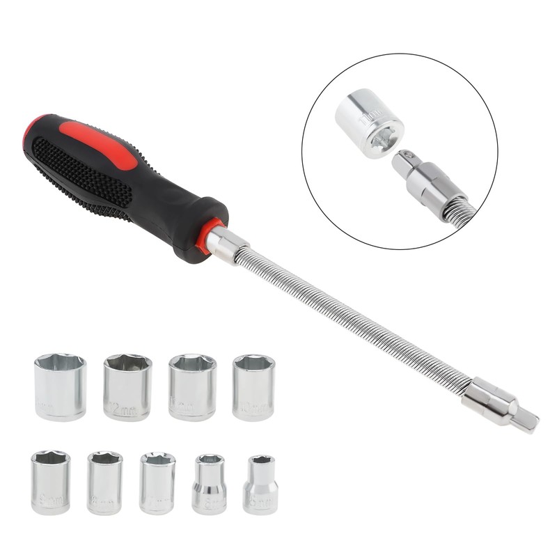 Windance Clutch Removal Wrench Tool Kit, 5mm-13mm Reversible Socket Clutch