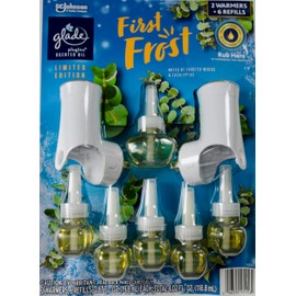 Glade Plugins Scented Oils, First Frost, 2 Warmers + 6 Refills