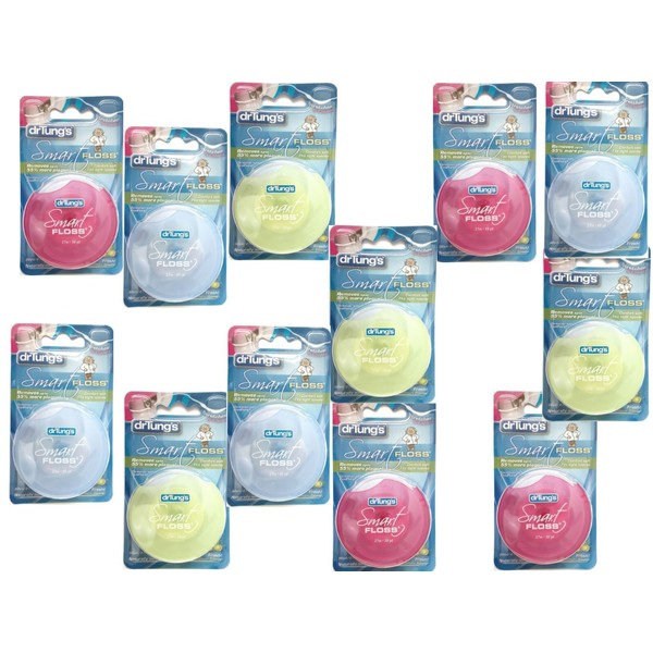 12 x 27m Dr Tungs SMART Dental Floss - Removes 40% More Plaque