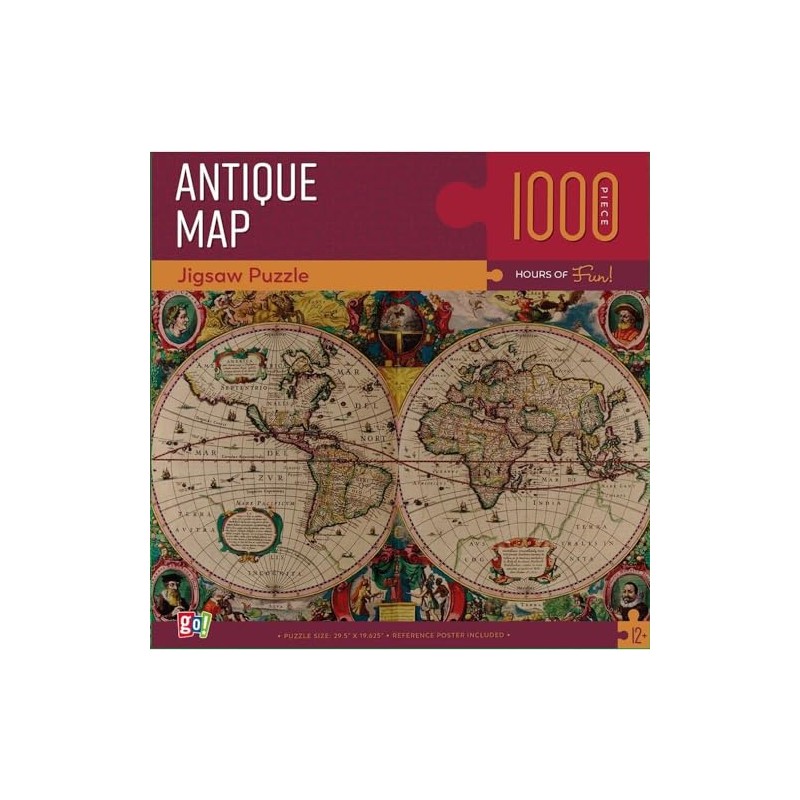 Go! Games, Antique Map 1000 Piece Puzzle