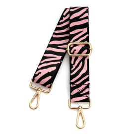 Senral Wide Purse Straps Replacement Crossbody Striped Straps Replacement Shoulder Strap with Gold Bucket (Zebra Strap ZD001-033)