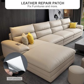 BSZHTECH Leather Repair Tape, Self-Adhesive Leather Repair Patch for Couch Furniture Sofas Car Seats, Advanced PU Vinyl Leather Repair Kit(Dark Coffee, 3.9 X 79 inch)