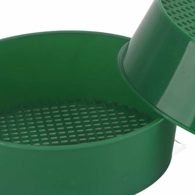 Walfront 4pcs Gardening Sieve Stackable Soil Sifting Pan Plastic Mesh
