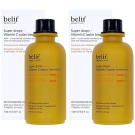 Belief Super Drops Vitamin C Water Treatment 150ml x 2 Soft and smooth application / 빌리프 슈퍼 드랍스 비타민 씨 워터 트리트먼트 150ml x 2개 부드럽고 매끄러운 발림성