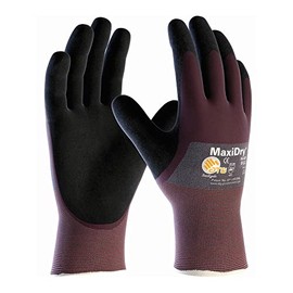PIP 56-425/L MaxiDry Ultra Lightweight Nitrile Glove, 3/4 Dipped with Sea mLess Knit Nylon/Lycra Liner and Non-Slip Grip, L Size (Pack of 12)