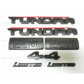 Toyota OEM 7PCS BLACKOUT EMBLEMS OVERLAY KIT Fit For 2014-2020 TOYOTA TUNDRA LIMITED V8