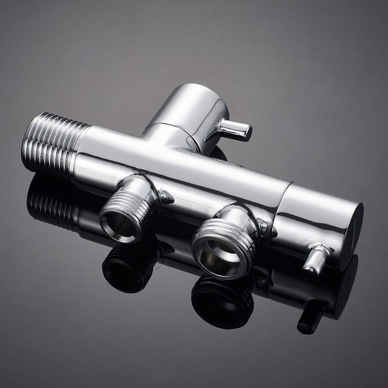Ibergrif Angle Valve Toilet with 2 Outlets Universal Angle Regulating