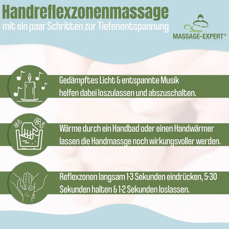 Hand Reflex Zone Gloves for Hand Reflexology Massage German Lettering