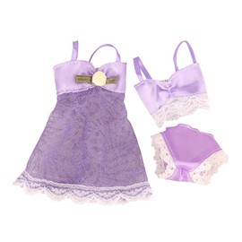 BARWA Doll Pajamas Sleep Suit Sleepwear Clothes Compatible for 11.5 Inch Girl Doll (4 Sets)