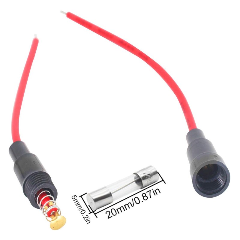 XFFCSEC Fuse Holder Kit:10pcs 18 AWG Screw Type 5X20 Inline