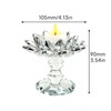Xisakaca Crystal Lotus Flower Candle Holder, Votive Tealight Candlestick Stand