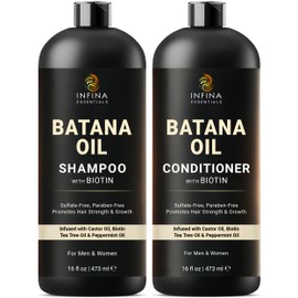 Champú y acondicionador Batana Oil con biotina y aceite de árbol de té para el crecimiento y el grosor del cabello Champú hidratante y nutritivo para