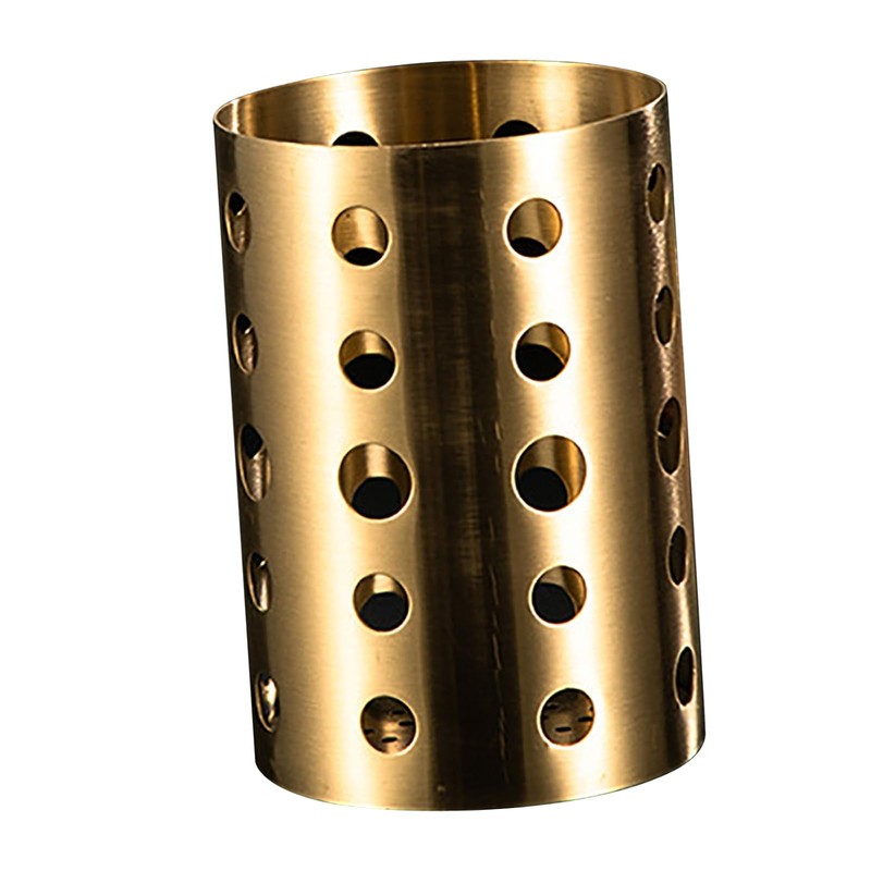 HAOHIZE Gold Stainless Steel Utensil Holder, 3.9 x 5.9in Multifunctional