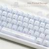 Womier White Jelly Keycaps, Ceramic Keycaps Style Clear Keycap