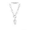 Cybche Gothic Hamsa Hand Necklace Choker Silver Metal Hand Palm