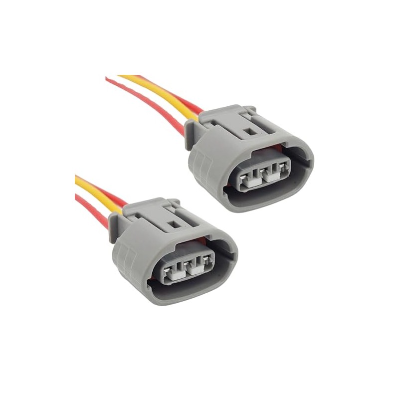 2 Pack - 3 Pin Alternator Connector Plug Wire Harness